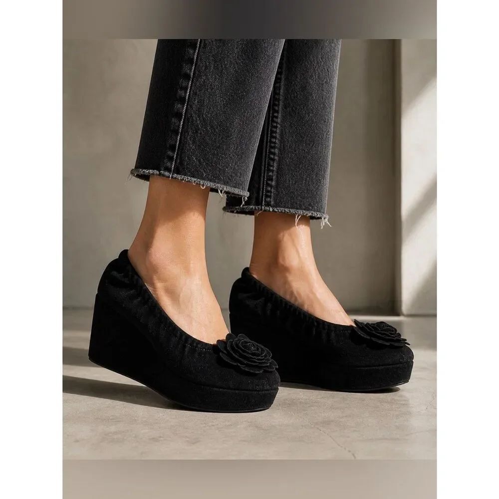 Restricted Delilah Suede platform wedges